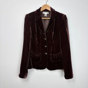 Pursuits Ltd Womens Velvet Victorian Siren Blazer Size‎ 6 Brown Steampunk Office